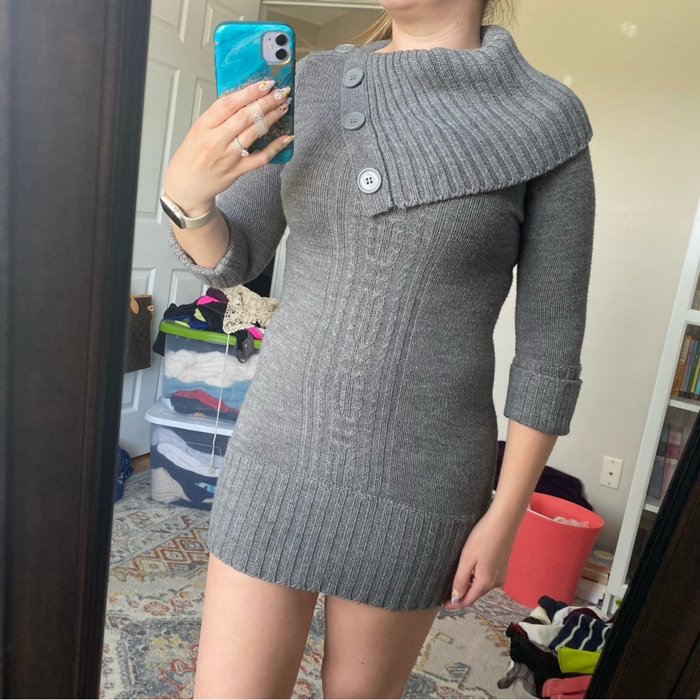 Gray Sweater Dress